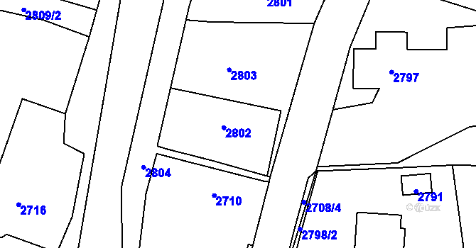 Parcela st. 103 v KÚ Bravantice, Katastrální mapa