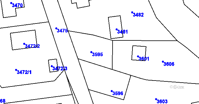 Parcela st. 154/2 v KÚ Bravantice, Katastrální mapa