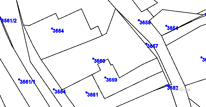 Parcela st. 85 v KÚ Bravantice, Katastrální mapa