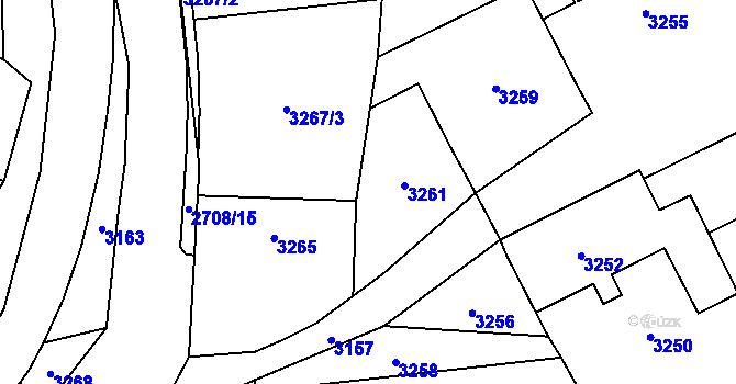 Parcela st. 148/3 v KÚ Bravantice, Katastrální mapa