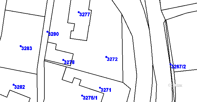 Parcela st. 230/2 v KÚ Bravantice, Katastrální mapa