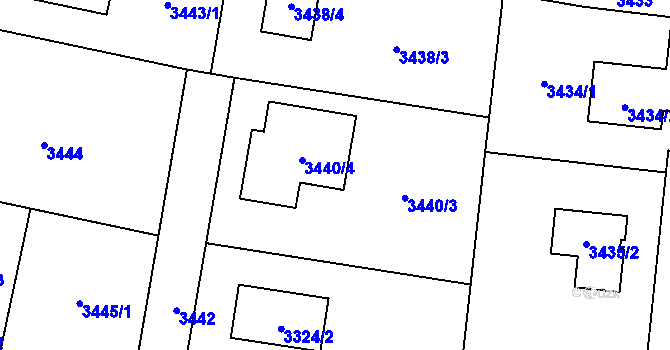 Parcela st. 815/14 v KÚ Bravantice, Katastrální mapa