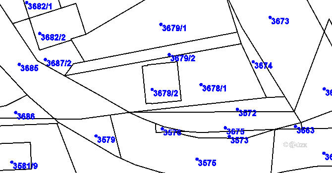 Parcela st. 81/3 v KÚ Bravantice, Katastrální mapa