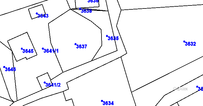 Parcela st. 97/1 v KÚ Bravantice, Katastrální mapa
