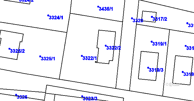 Parcela st. 815/7 v KÚ Bravantice, Katastrální mapa