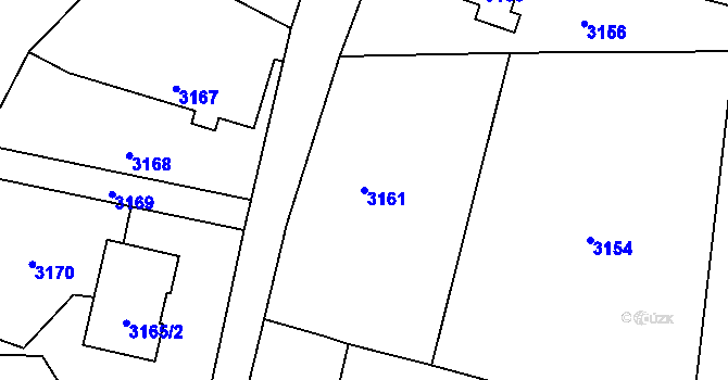 Parcela st. 3161 v KÚ Bravantice, Katastrální mapa