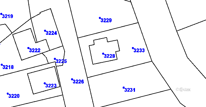 Parcela st. 3228 v KÚ Bravantice, Katastrální mapa
