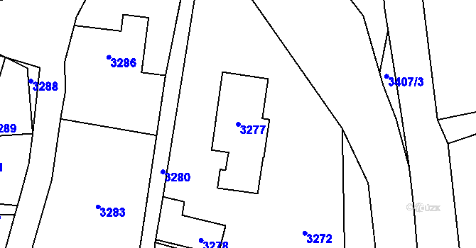 Parcela st. 3277 v KÚ Bravantice, Katastrální mapa