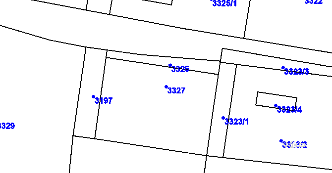 Parcela st. 3327 v KÚ Bravantice, Katastrální mapa