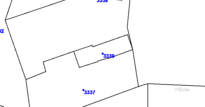 Parcela st. 3339 v KÚ Bravantice, Katastrální mapa