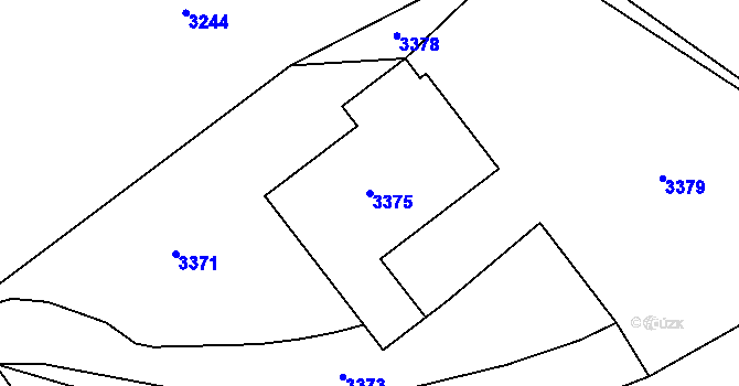 Parcela st. 3375 v KÚ Bravantice, Katastrální mapa
