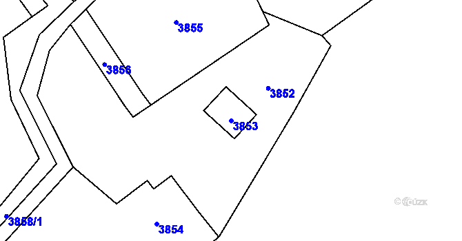 Parcela st. 3853 v KÚ Bravantice, Katastrální mapa