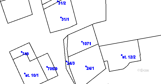 Parcela st. 11 v KÚ Brázdim, Katastrální mapa