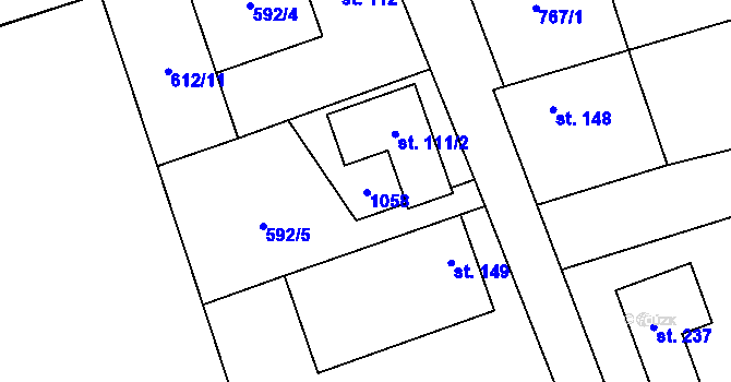 Parcela st. 111/1 v KÚ Brázdim, Katastrální mapa