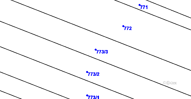 Parcela st. 773/3 v KÚ Brázdim, Katastrální mapa