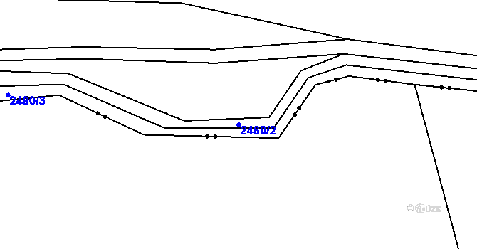 Parcela st. 2480/2 v KÚ Jaronín-Kuklov, Katastrální mapa