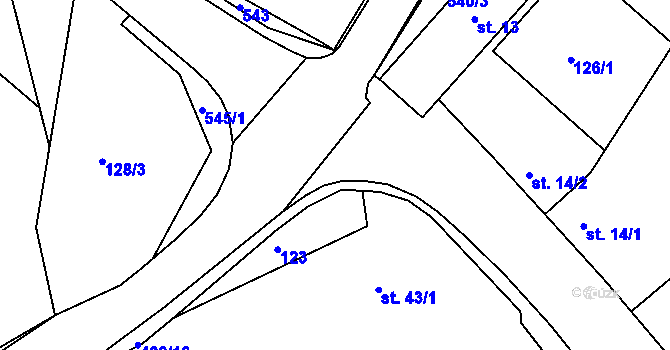 Parcela st. 483/19 v KÚ Brloh u Přelouče, Katastrální mapa