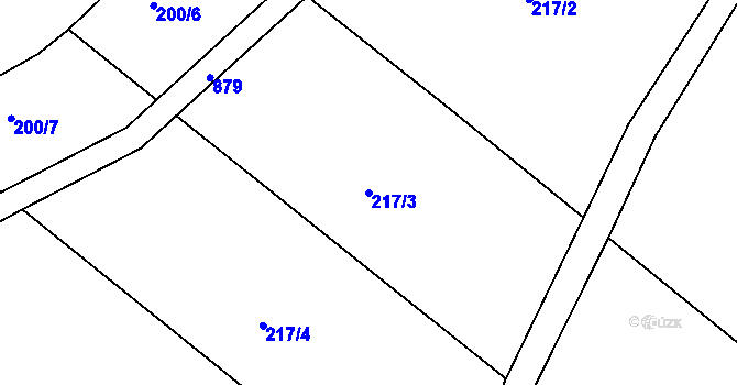 Parcela st. 217/3 v KÚ Brná, Katastrální mapa