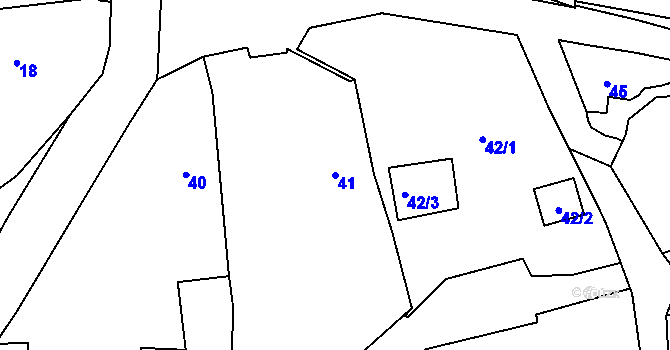 Parcela st. 41 v KÚ Brná nad Labem, Katastrální mapa