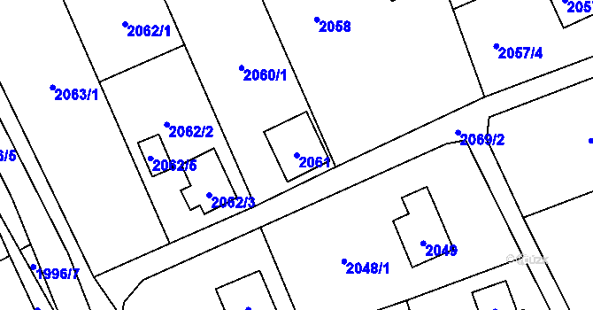 Parcela st. 2061 v KÚ Brná nad Labem, Katastrální mapa