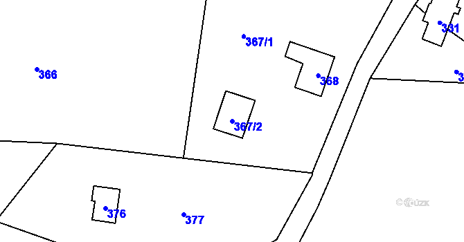 Parcela st. 367/2 v KÚ Brná nad Labem, Katastrální mapa