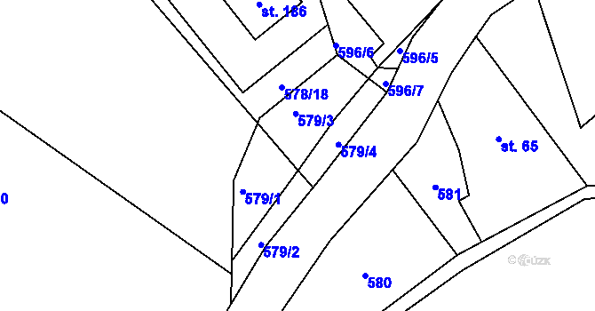 Parcela st. 579 v KÚ Brníčko u Zábřeha, Katastrální mapa