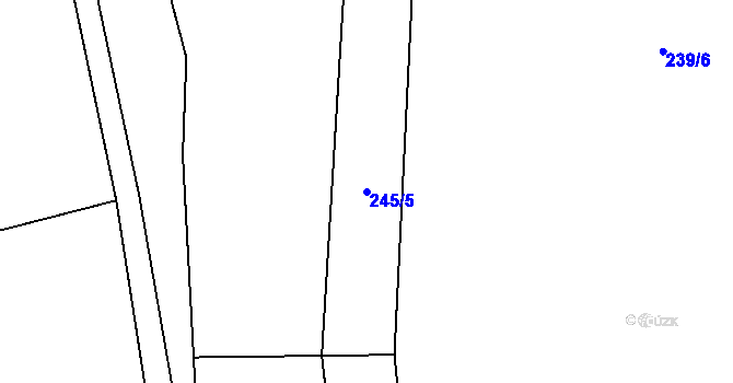 Parcela st. 245/5 v KÚ Brníčko u Zábřeha, Katastrální mapa
