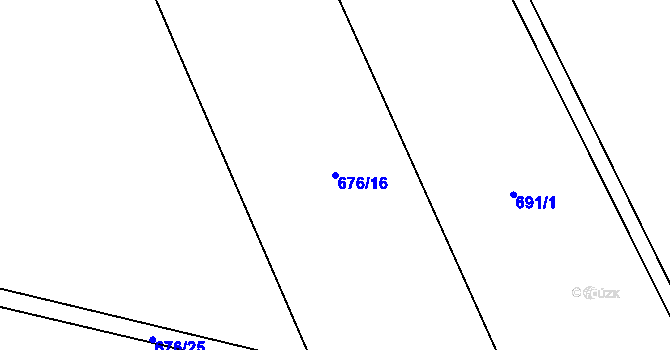 Parcela st. 676/16 v KÚ Brníčko u Zábřeha, Katastrální mapa