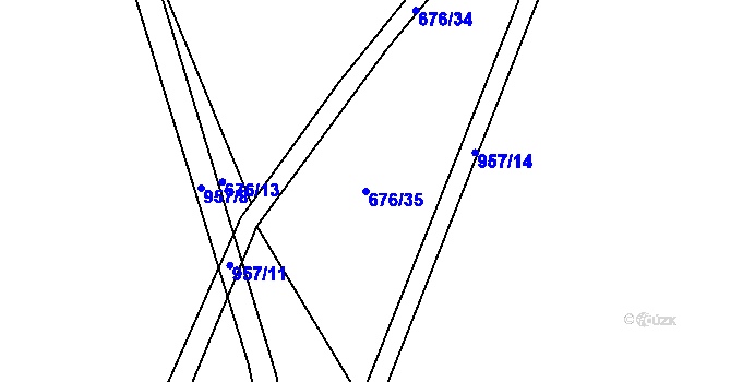 Parcela st. 676/35 v KÚ Brníčko u Zábřeha, Katastrální mapa