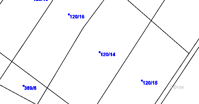 Parcela st. 120/14 v KÚ Brníčko u Zábřeha, Katastrální mapa