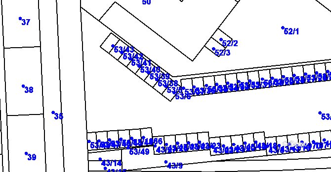 Parcela st. 53/5 v KÚ Štýřice, Katastrální mapa