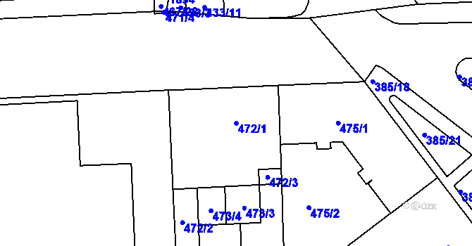 Parcela st. 472/1 v KÚ Štýřice, Katastrální mapa