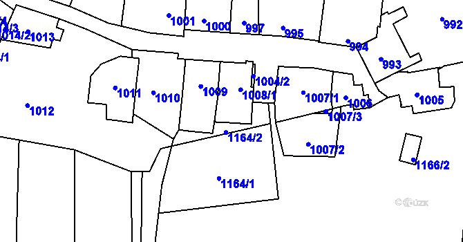 Parcela st. 1008/2 v KÚ Štýřice, Katastrální mapa