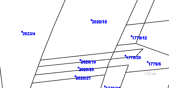 Parcela st. 2020/17 v KÚ Štýřice, Katastrální mapa