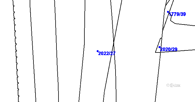 Parcela st. 2022/27 v KÚ Štýřice, Katastrální mapa