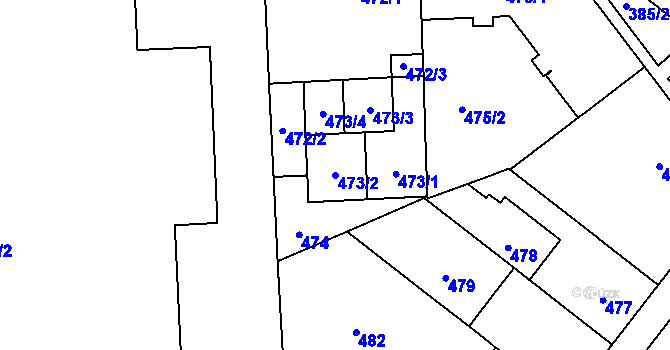 Parcela st. 473/2 v KÚ Štýřice, Katastrální mapa