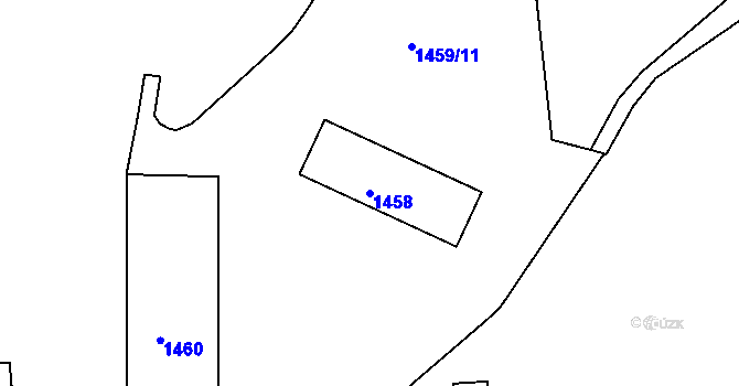 Parcela st. 1458 v KÚ Pisárky, Katastrální mapa