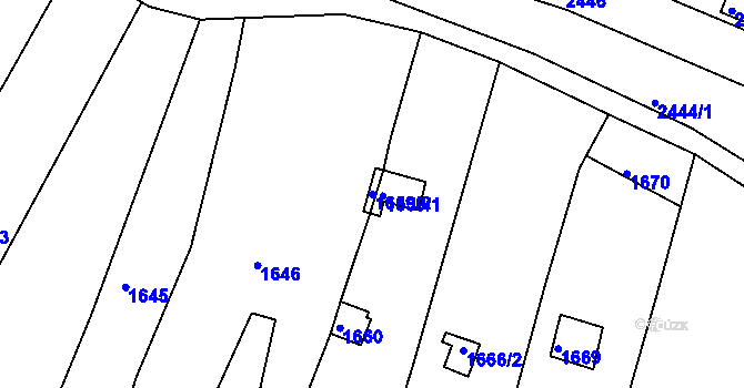 Parcela st. 1659/2 v KÚ Pisárky, Katastrální mapa