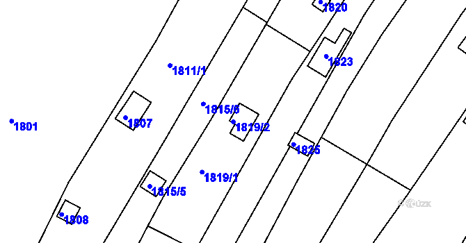 Parcela st. 1819/2 v KÚ Pisárky, Katastrální mapa