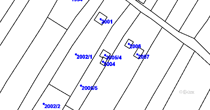 Parcela st. 2005/4 v KÚ Pisárky, Katastrální mapa
