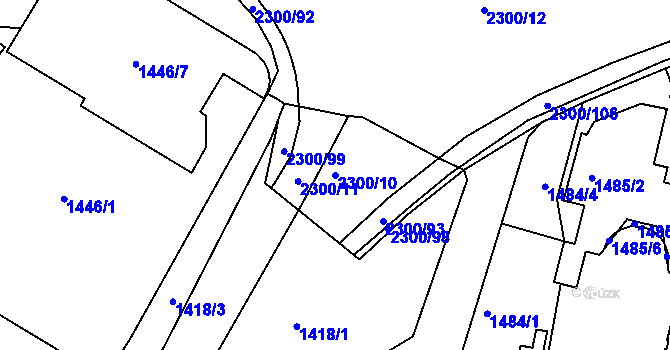 Parcela st. 2300/10 v KÚ Pisárky, Katastrální mapa