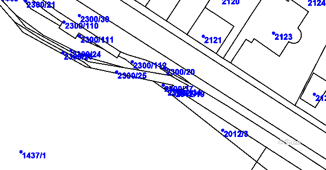 Parcela st. 2300/37 v KÚ Pisárky, Katastrální mapa