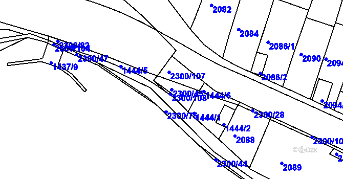 Parcela st. 2300/45 v KÚ Pisárky, Katastrální mapa