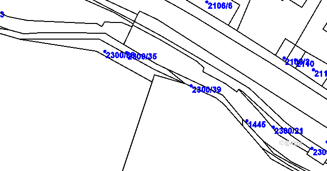 Parcela st. 2300/87 v KÚ Pisárky, Katastrální mapa