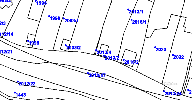 Parcela st. 2013/4 v KÚ Pisárky, Katastrální mapa