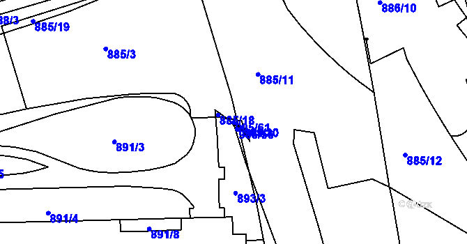 Parcela st. 905/61 v KÚ Pisárky, Katastrální mapa