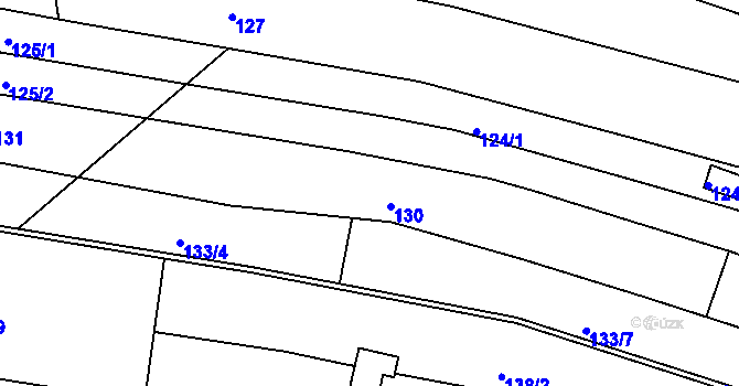 Parcela st. 130 v KÚ Nový Lískovec, Katastrální mapa