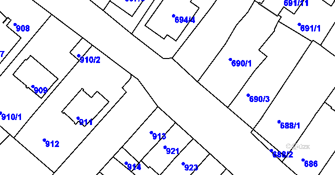 Parcela st. 846/17 v KÚ Nový Lískovec, Katastrální mapa