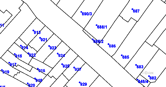 Parcela st. 846/19 v KÚ Nový Lískovec, Katastrální mapa