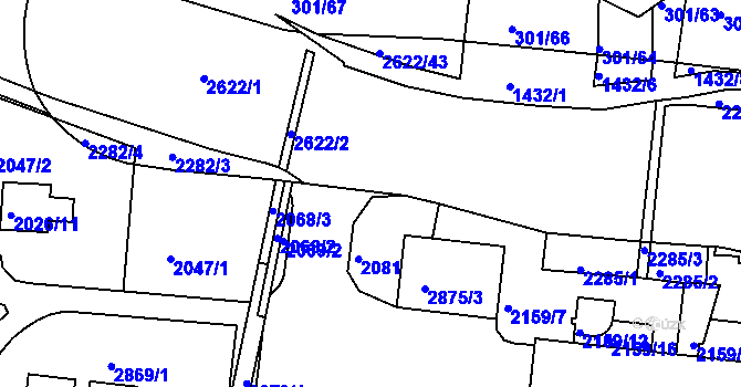 Parcela st. 2622/4 v KÚ Nový Lískovec, Katastrální mapa